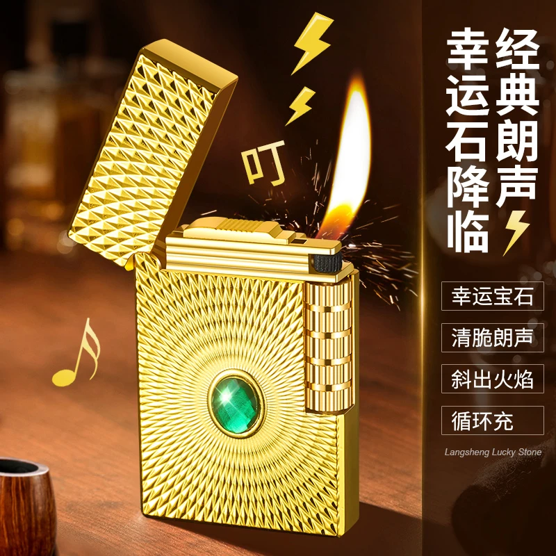 钢琴音高档朗声打火机高端充气2023款个性网红创意高颜值送男友潮