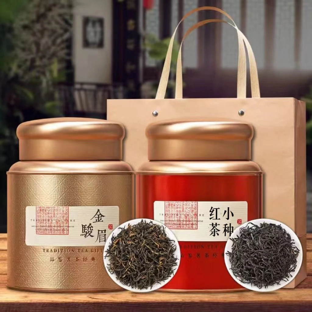 武夷山金骏眉正山红茶小种茶叶浓香正宗蜜香2024年新茶罐装礼盒装