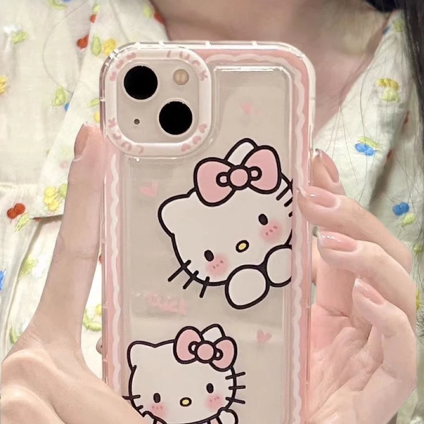 个性少女心苹果15手机壳14promax气囊iphone13/12透明凯蒂11硅胶X