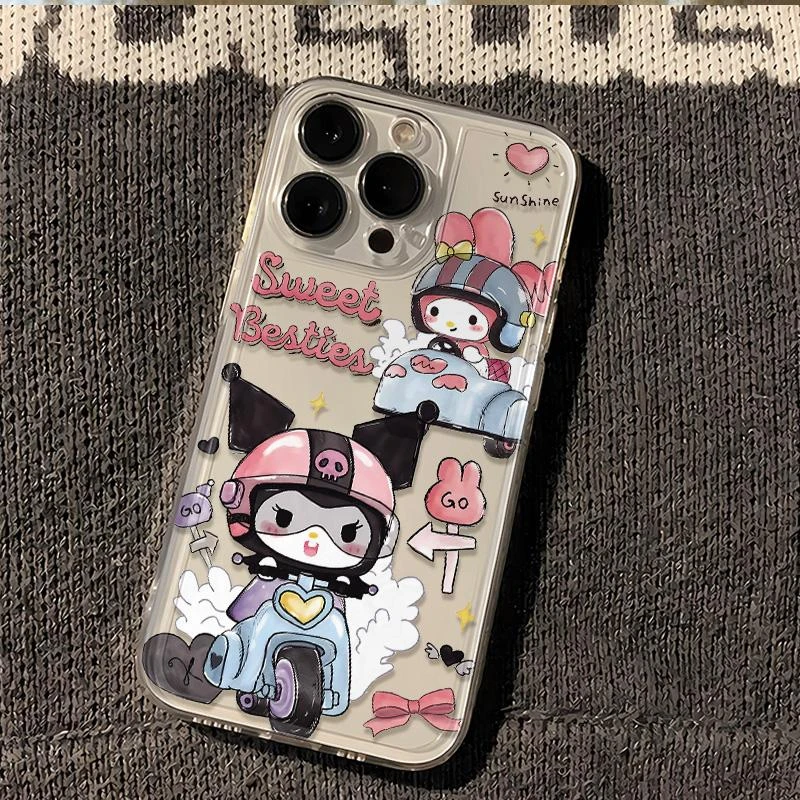 电车酷乐苹果15手机壳iPhone14promax卡通13/12透明11全包防摔ins