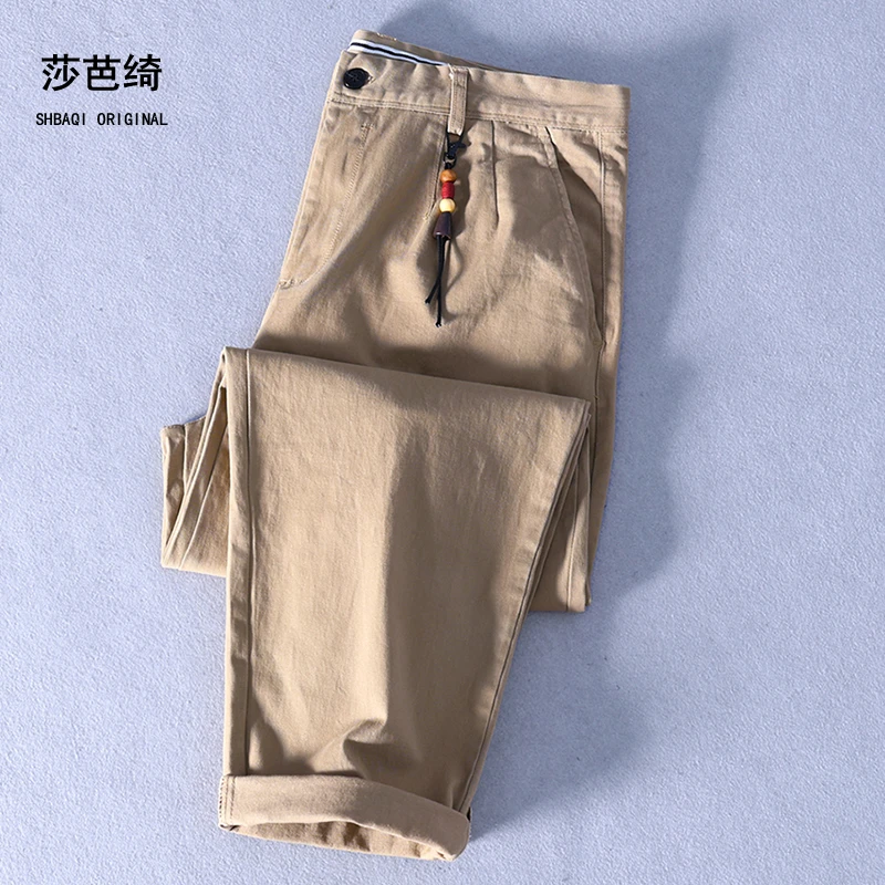 秋冬阿美咔叽工装长裤子男女同款复古卡其黑色男裤百搭潮牌休闲裤