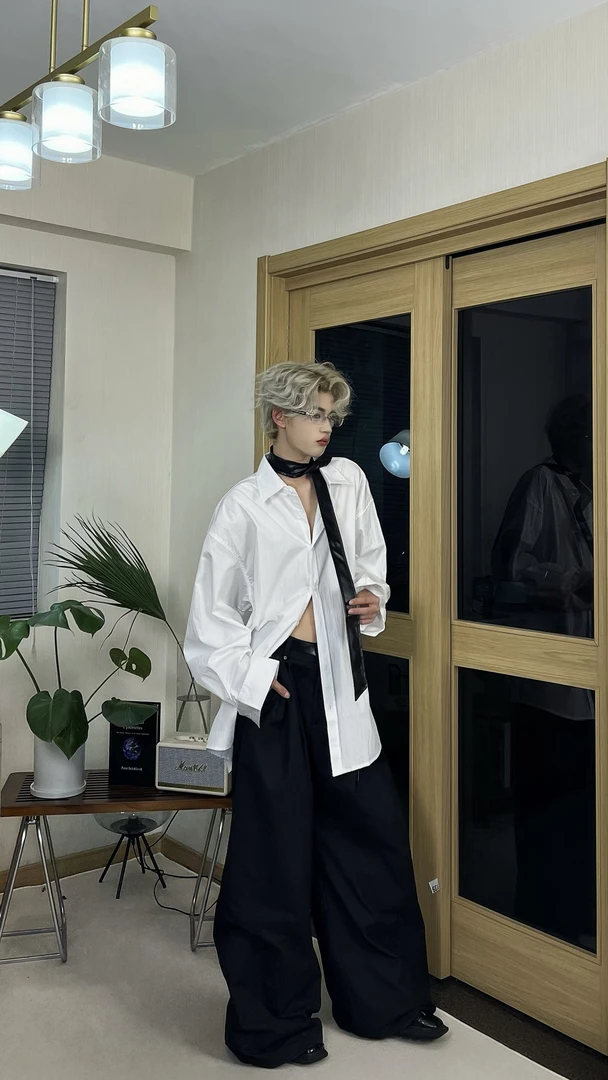 CleanlyGirl 韩系设计简约高级感宽松多色衬衫