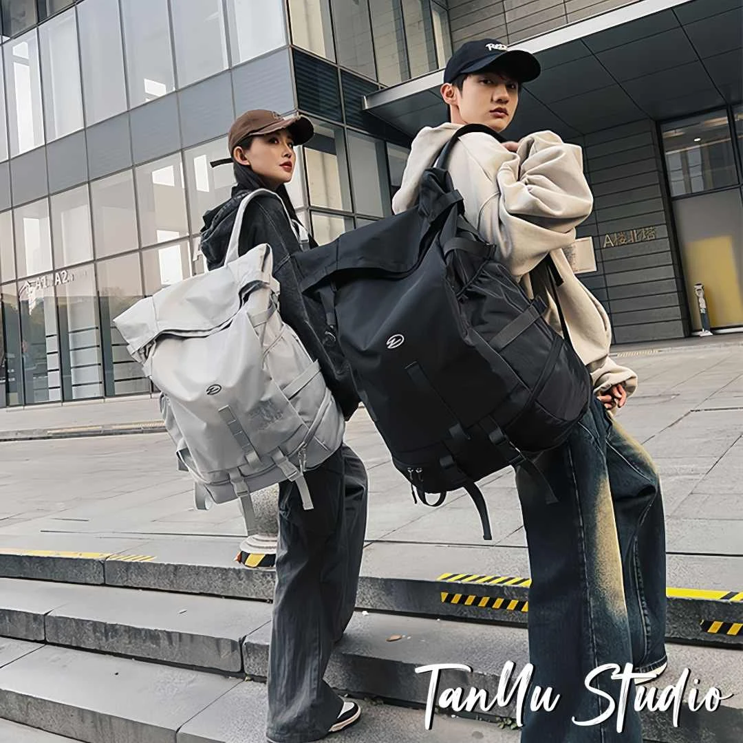 探屿男士户外双肩包篮球包旅行包超大运动包多功能实用书包背包女