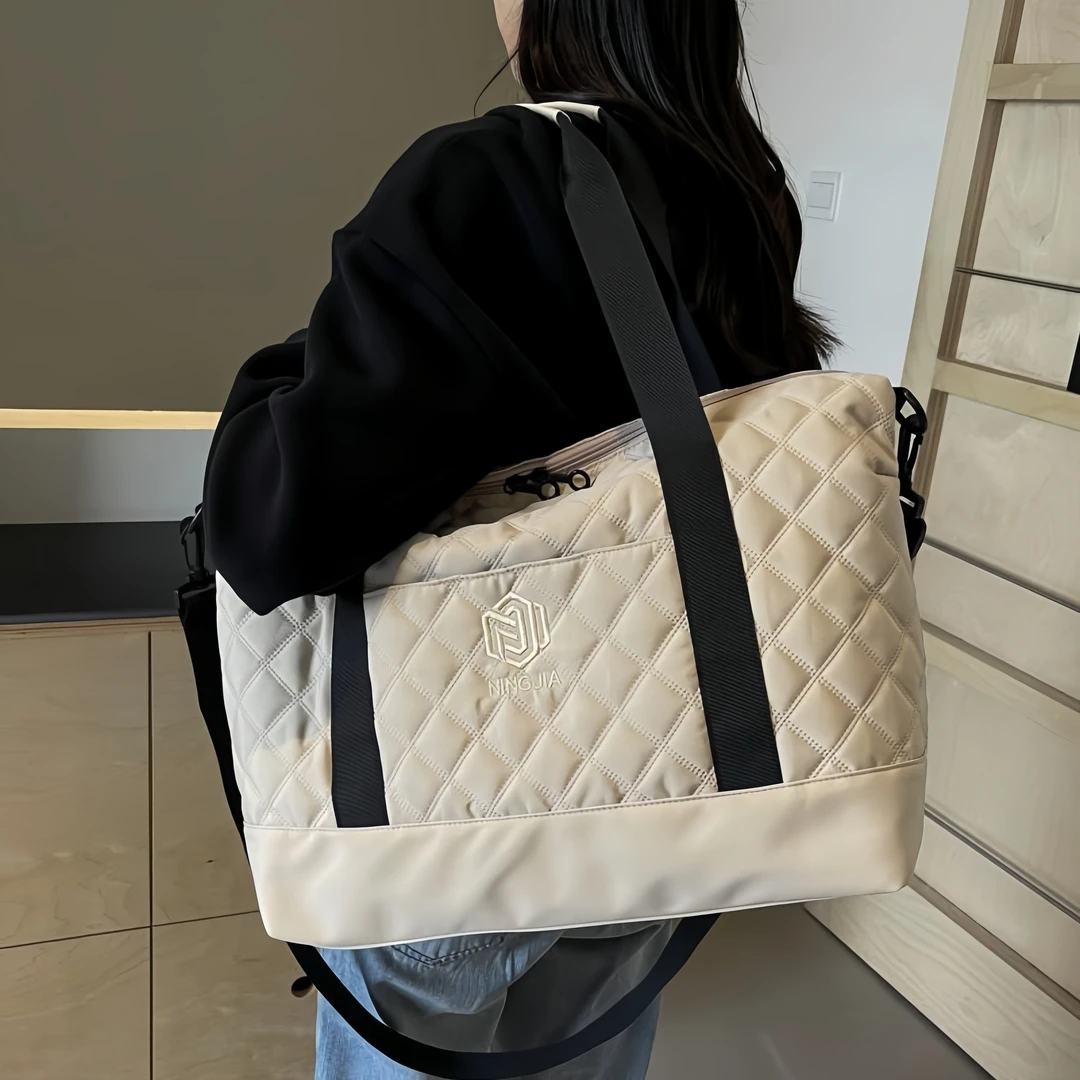 探屿短期旅行包女大容量手提包轻便套拉杆行李包外出旅行袋健身包