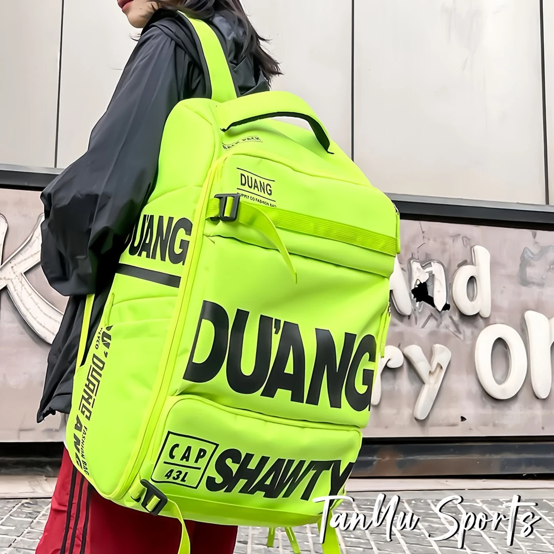 探屿工装风大容量背包女双肩包潮牌旅行包学生包男户外装备健身包