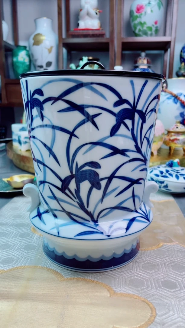 【闪购商品】盘香兰社青花水指