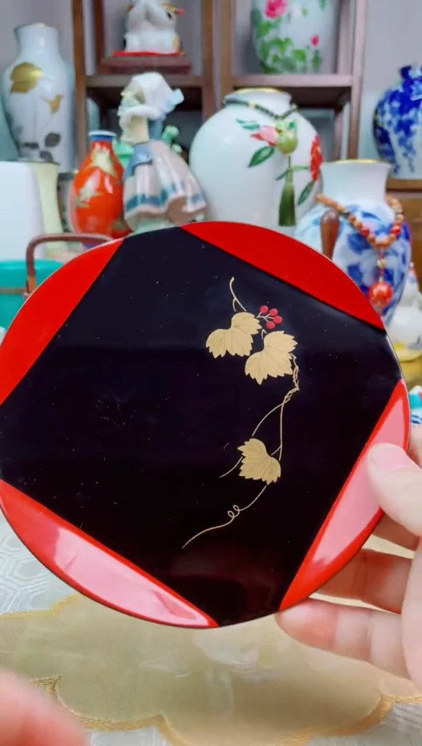 【闪购商品】碟金时绘实木壶承