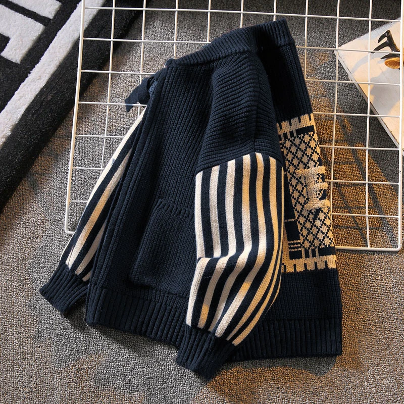 男童女童开衫毛衣新款2025儿童针织衫外套中大童春秋款男孩打底衫