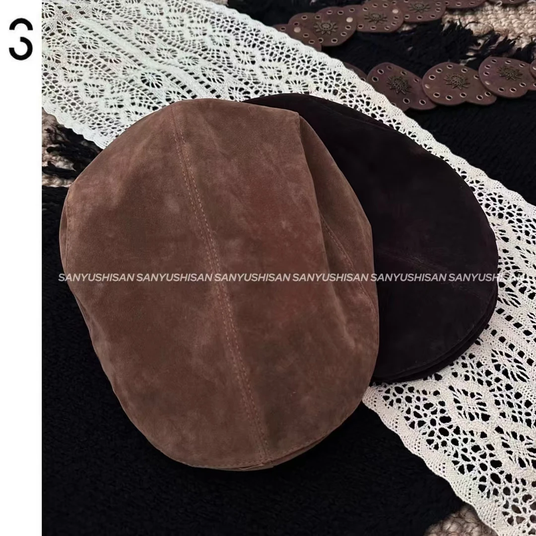 三与十三|冬言秋语|日系复古前进帽秋冬百搭可调节休闲报童帽子