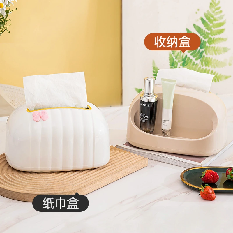 家用多功能纸巾盒北欧轻奢纸巾收纳盒客厅餐桌网红款简约抽纸盒