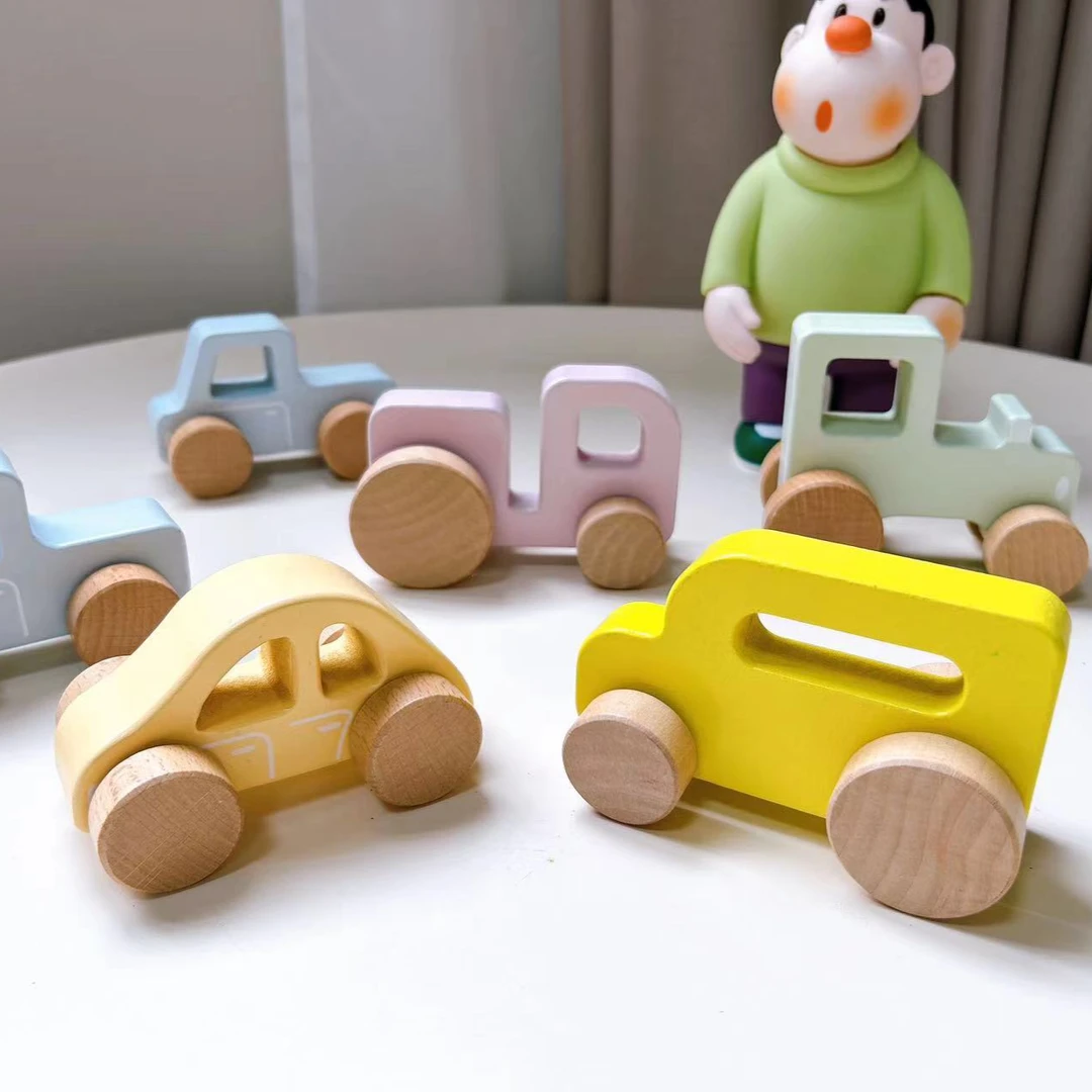 儿童益智玩具小车车木质