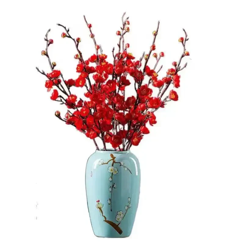 春节开花干枝轻奢遇水开花带花苞轻奢花枝耐寒低温好养新年装饰品