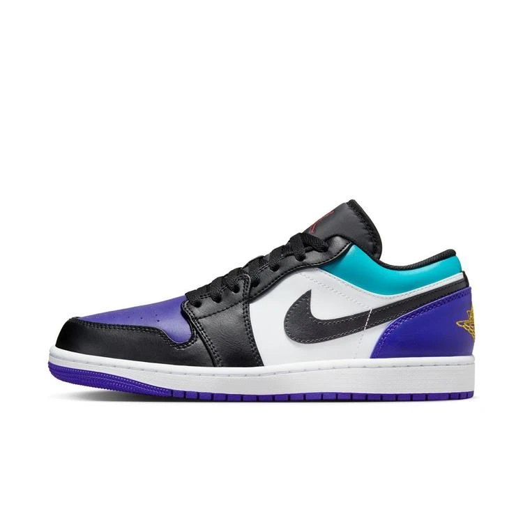 AIR JORDAN乔丹官方正品 AJ1男子低帮白紫拼接复古休闲鞋G 553558