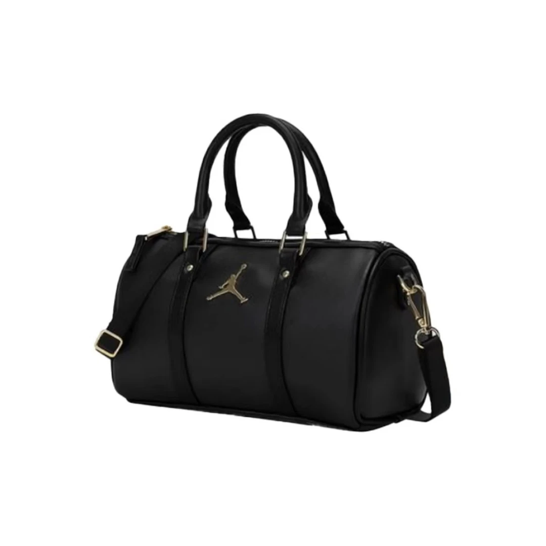 AIR JORDAN官方正品AJ黑色时尚经典拉链便携圆筒休闲包DR5595-010