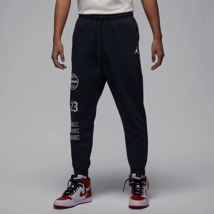 AIR JORDAN官方正品AJ男款黑色印花秋冬运动休闲长裤- FN4620-010