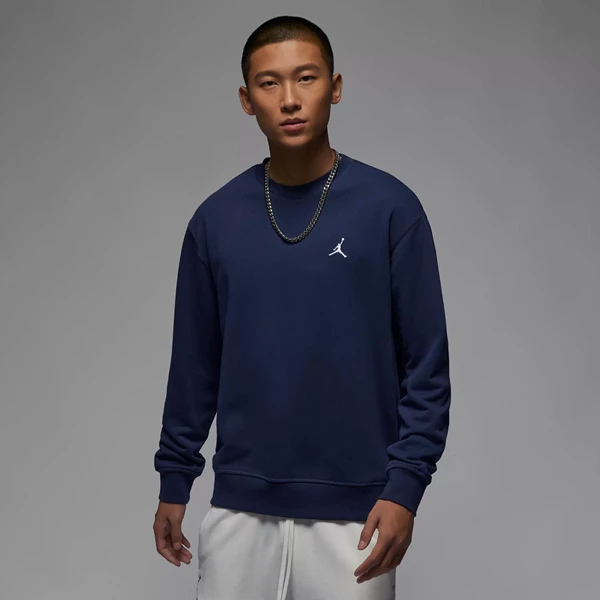 AIR JORDAN官方正品AJ 男藏青色圆领时尚百搭潮流卫衣 HF1118-410