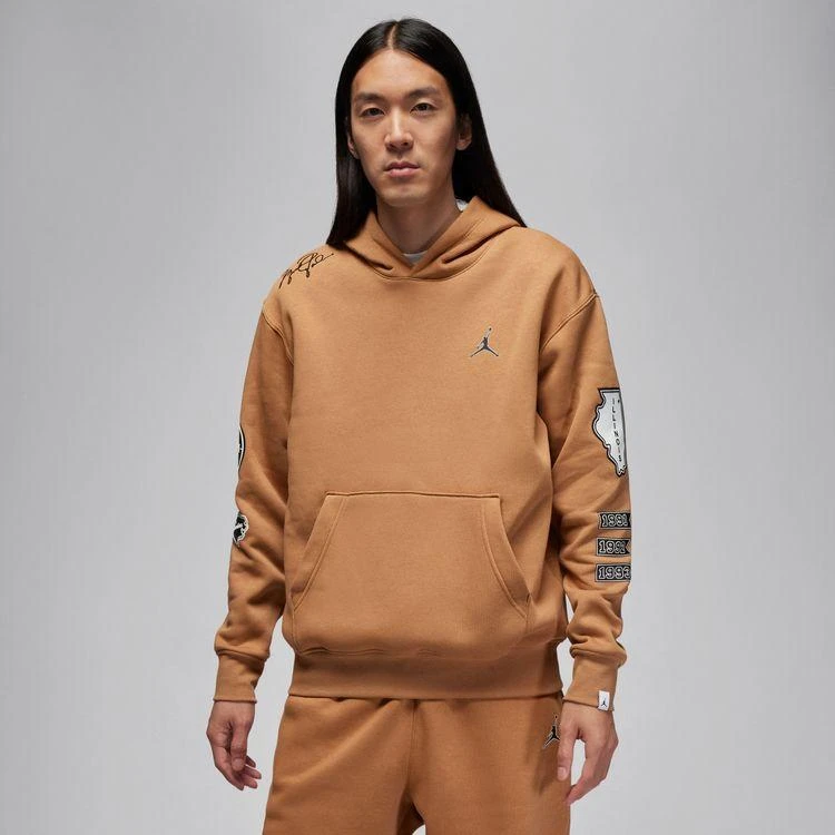 AIR JORDAN官方正品AJ 男子咖色长袖连帽运动休闲卫衣 FN4617-231