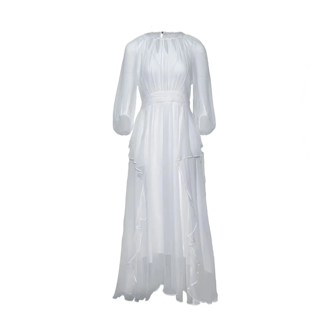 【丫丫-禾枫原创】重磅100%桑蚕丝连衣裙QY3401A-1