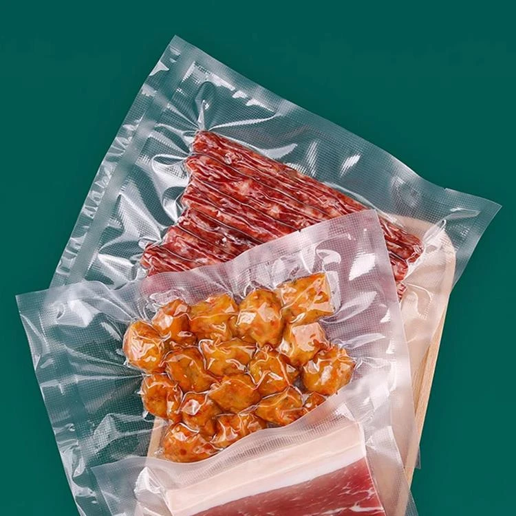 真空食品袋家用纹路保鲜网诺抽气腊肠密封塑料透明封口网纹包装袋