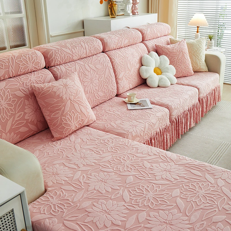春醒裙边通用沙发套沙发套套加厚盖巾四季防尘防猫弹力通用型全盖