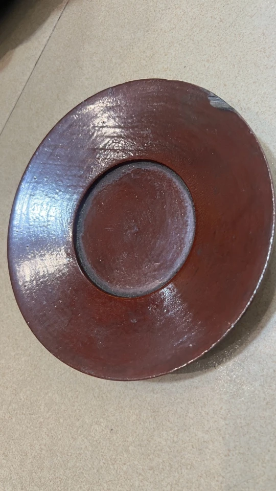 红漆老木水果盘子