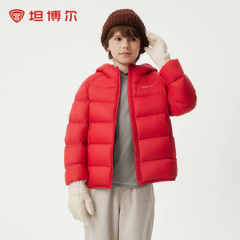 坦博尔2024新款羽绒服中大童秋冬轻暖零压便捷连帽童装TCF530313Z
