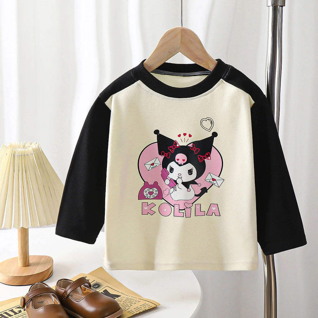 春秋款打底衫卡通韩版宝宝童装柔软舒适洋气卡通休闲儿童长袖T恤