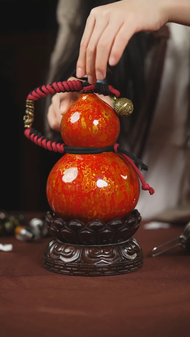 【闪购商品】283大漆酒葫芦可装开水600ML左右