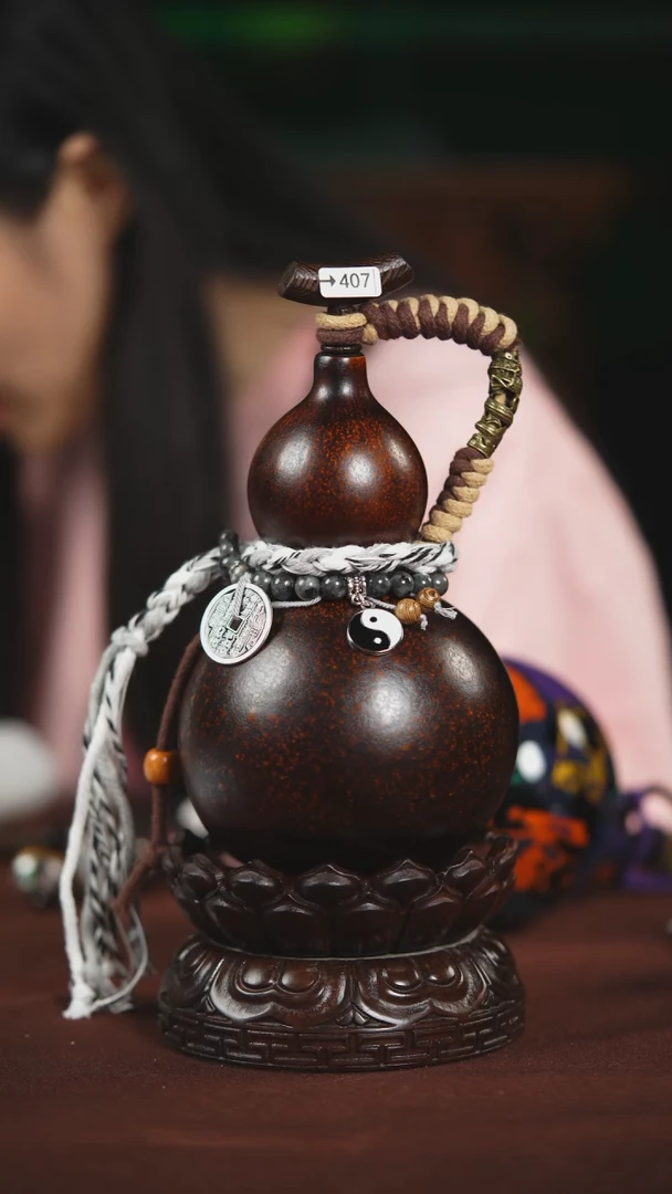 【闪购商品】407大漆酒葫芦可装开水500ML左右