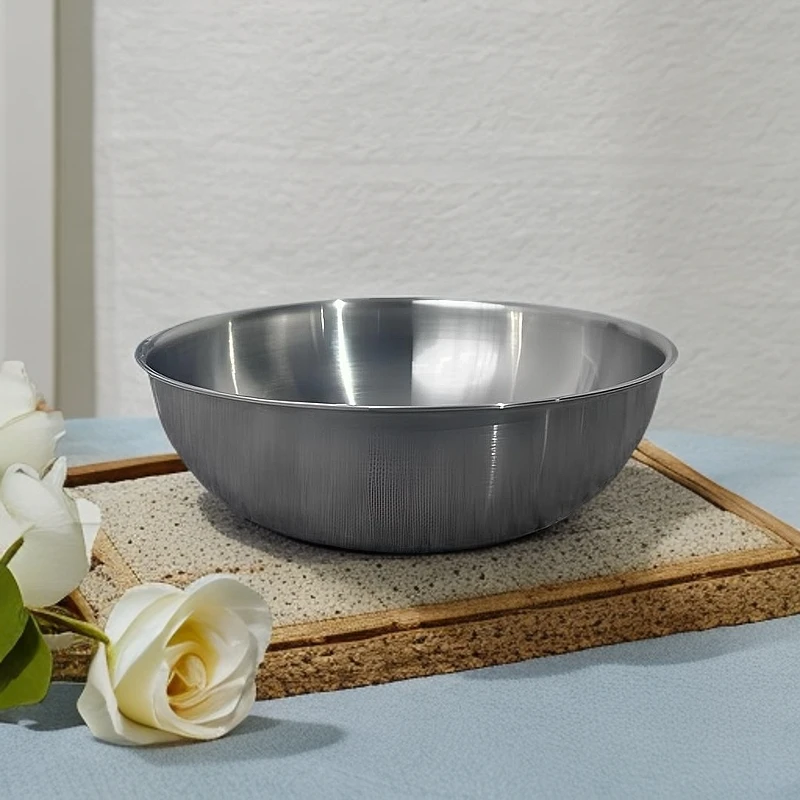 德系希维施18/10不锈钢三层钢加厚一体成型和面盆30*10CM