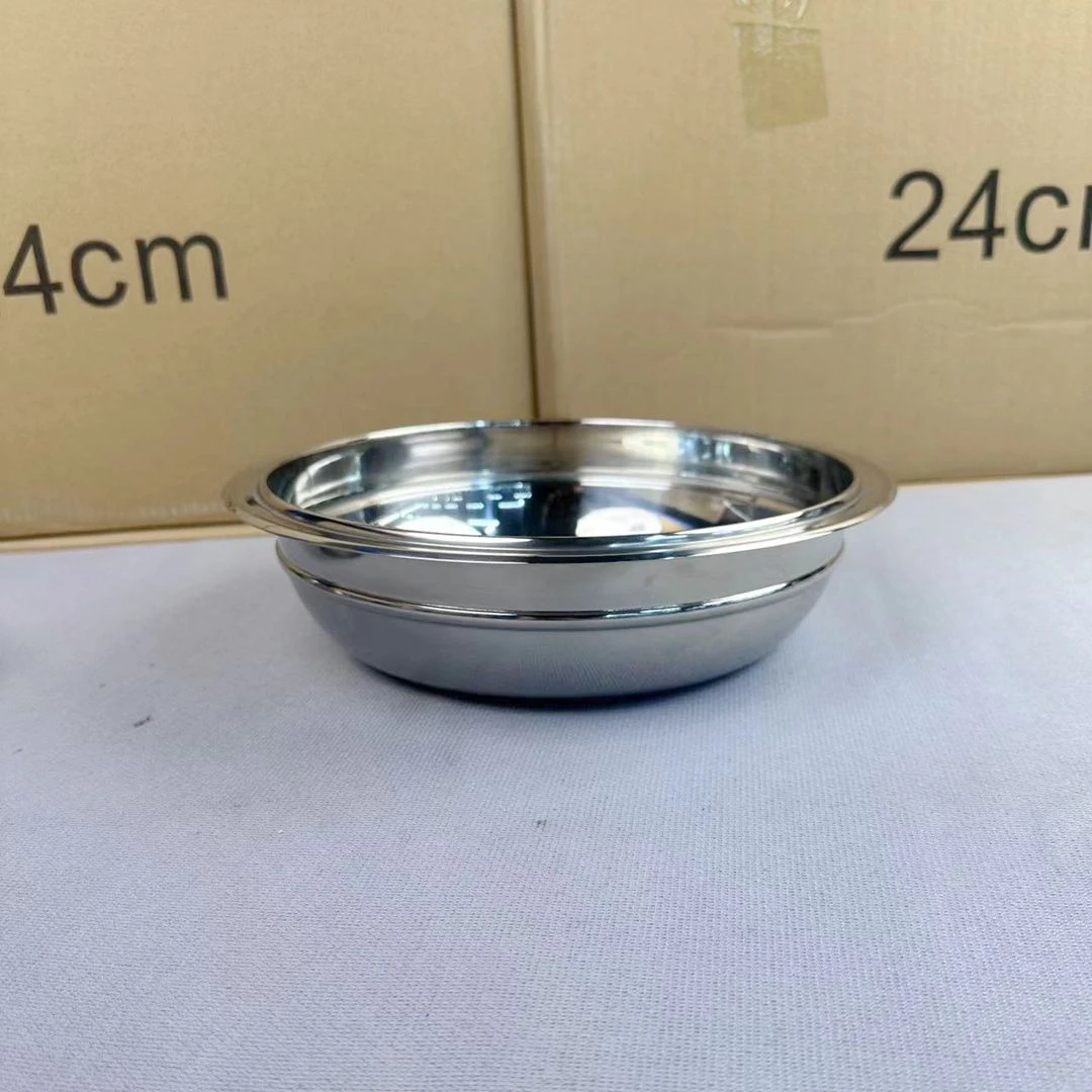 食品级304不锈钢加厚汤盆酸菜鱼盆24*7CM