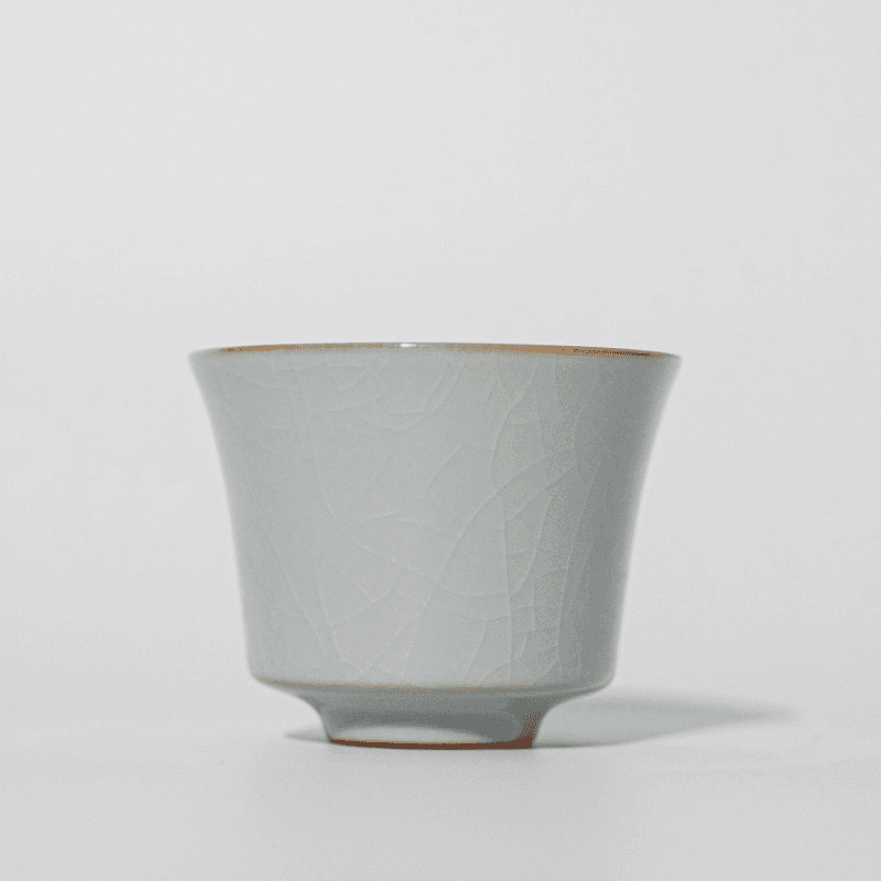 【天成赏瓷】纯手工汝窑天青马蹄杯杯高端瓷器茶器茶具主人杯sd.