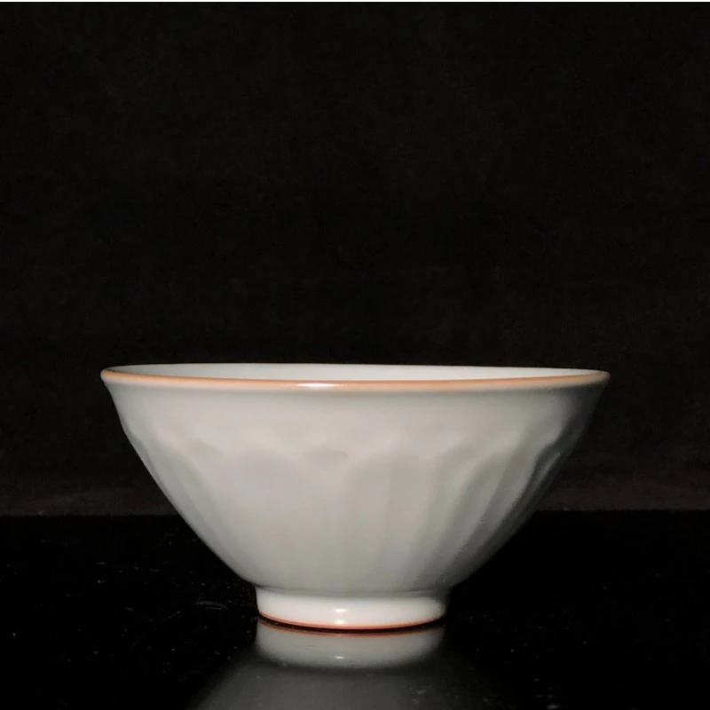 全手工高温汝窑千华杯茶器茶盏高端瓷器景德镇天青釉开片名窑