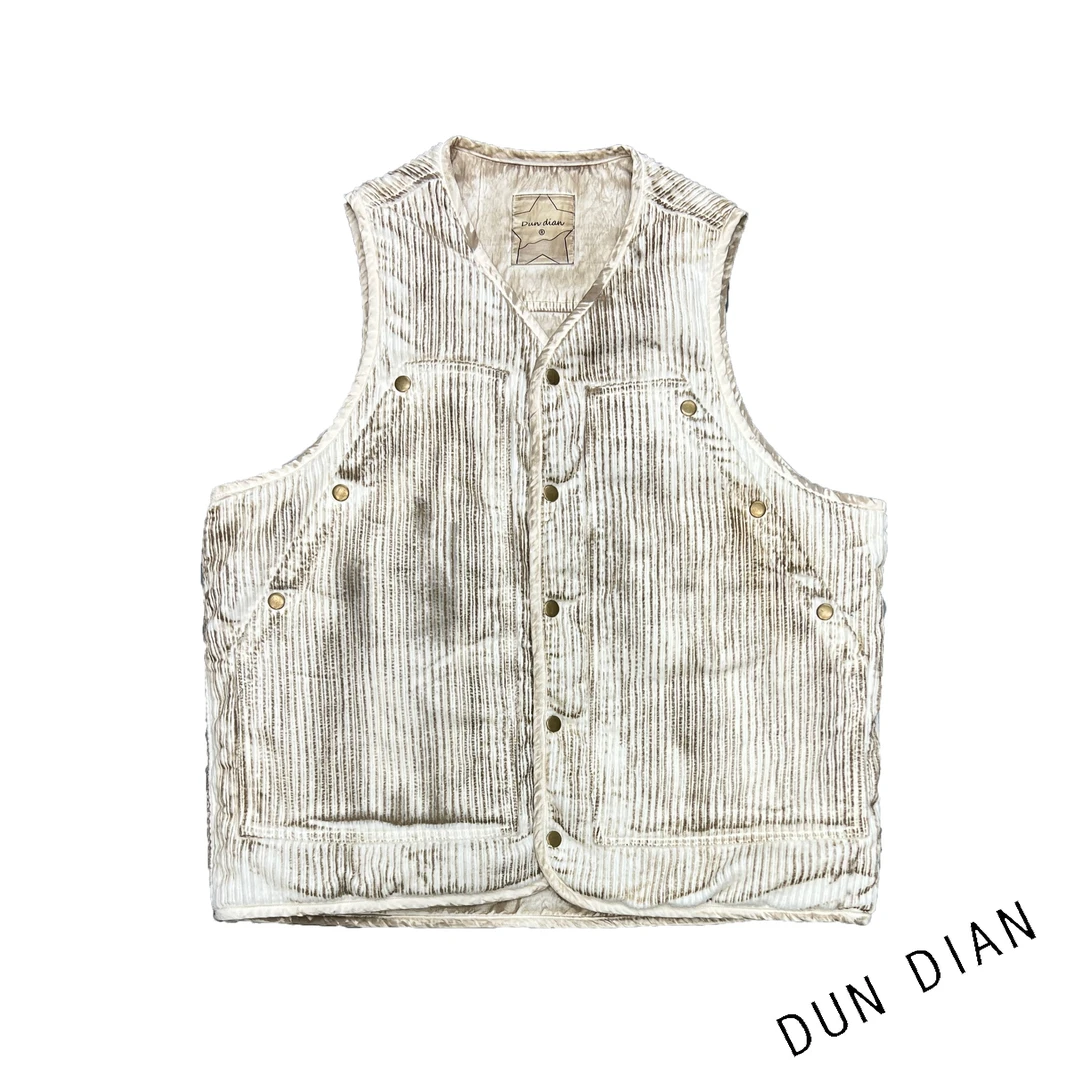 DUNDIAN重水洗双面穿灯芯绒夹棉背心马甲 特别定制版