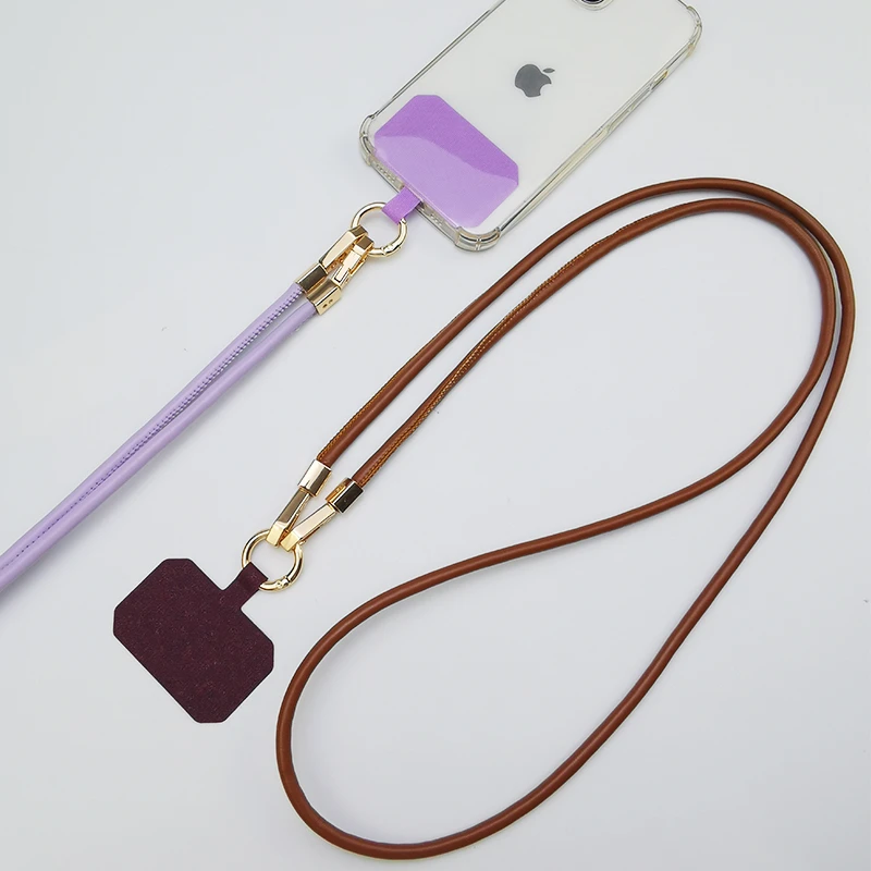 手机挂绳长款斜挎皮质挂链女款户外出行时尚可背挂饰结实防丢挂件