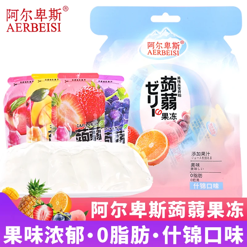 阿尔卑斯蒟蒻果冻白桃吸吸果汁多味混合休闲办公儿童解馋零食