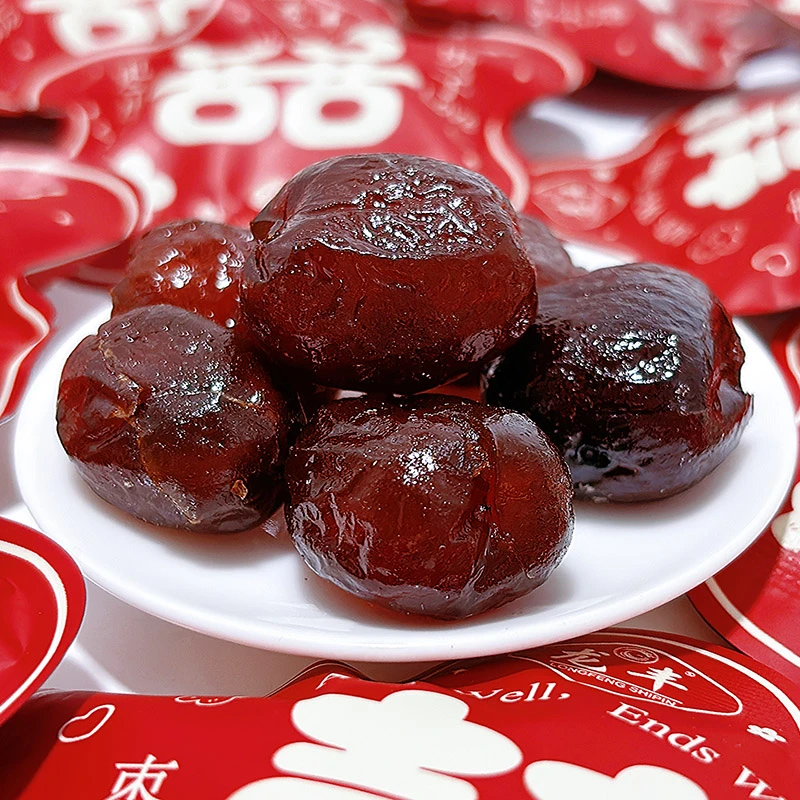 红双喜字花形喜枣枣生贵子软糖订婚结婚喜糖婚糖零食糖果散装批发