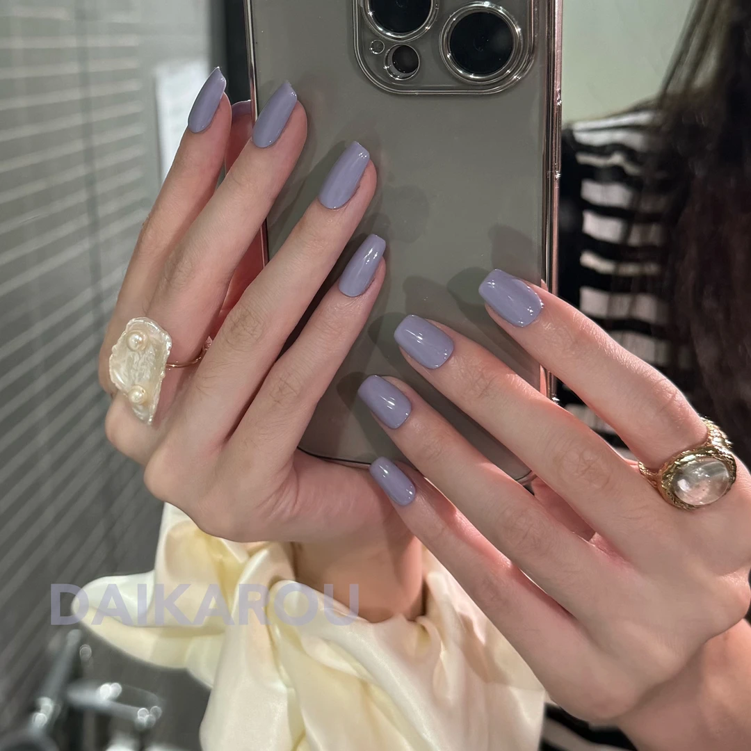 厚椰紫薯 黛卡柔  新甲型 此度 短椭圆 中椭圆手工穿戴甲10片