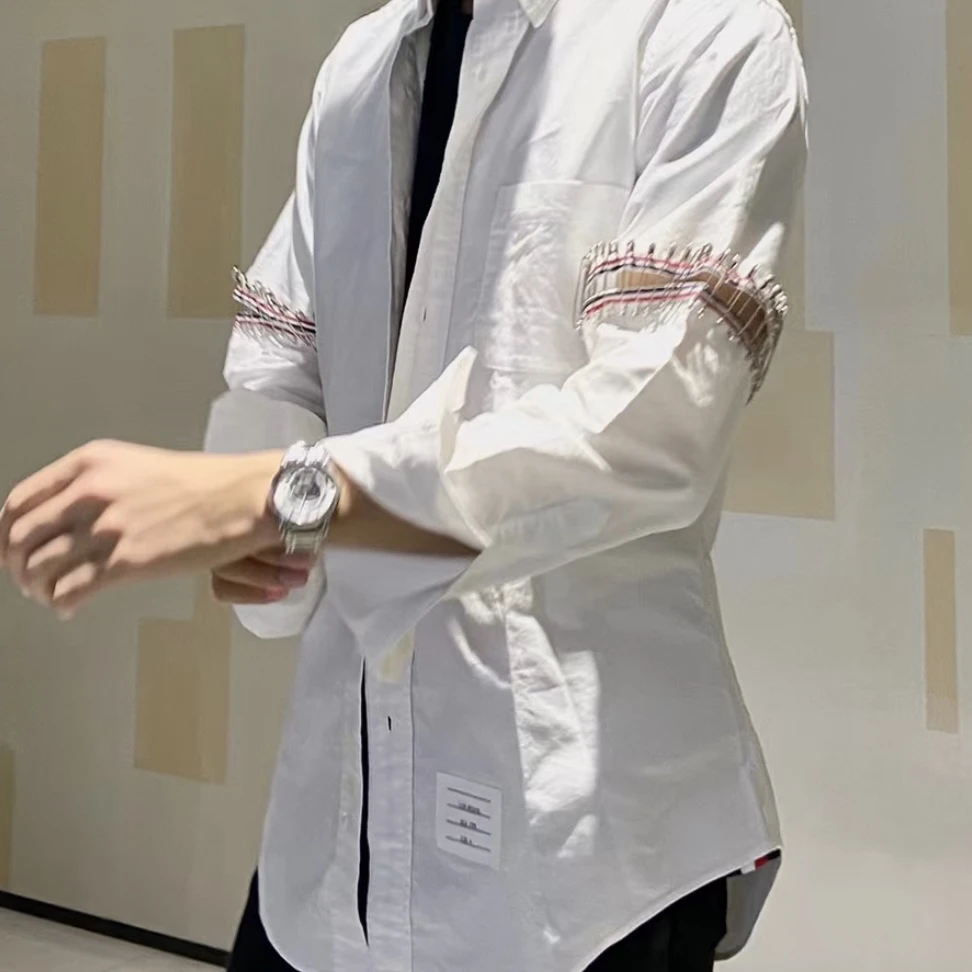 Thom Browne/汤姆布朗/白色权志龙同款衬衣 1码 99新 GM001467