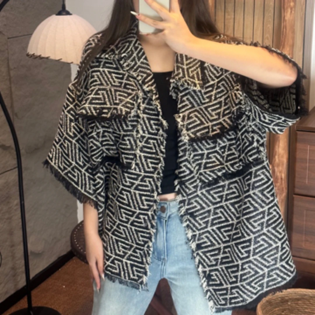 99新 BALMAIN/巴尔曼 balmain粗花尼质感香风外套 S码 GM001915