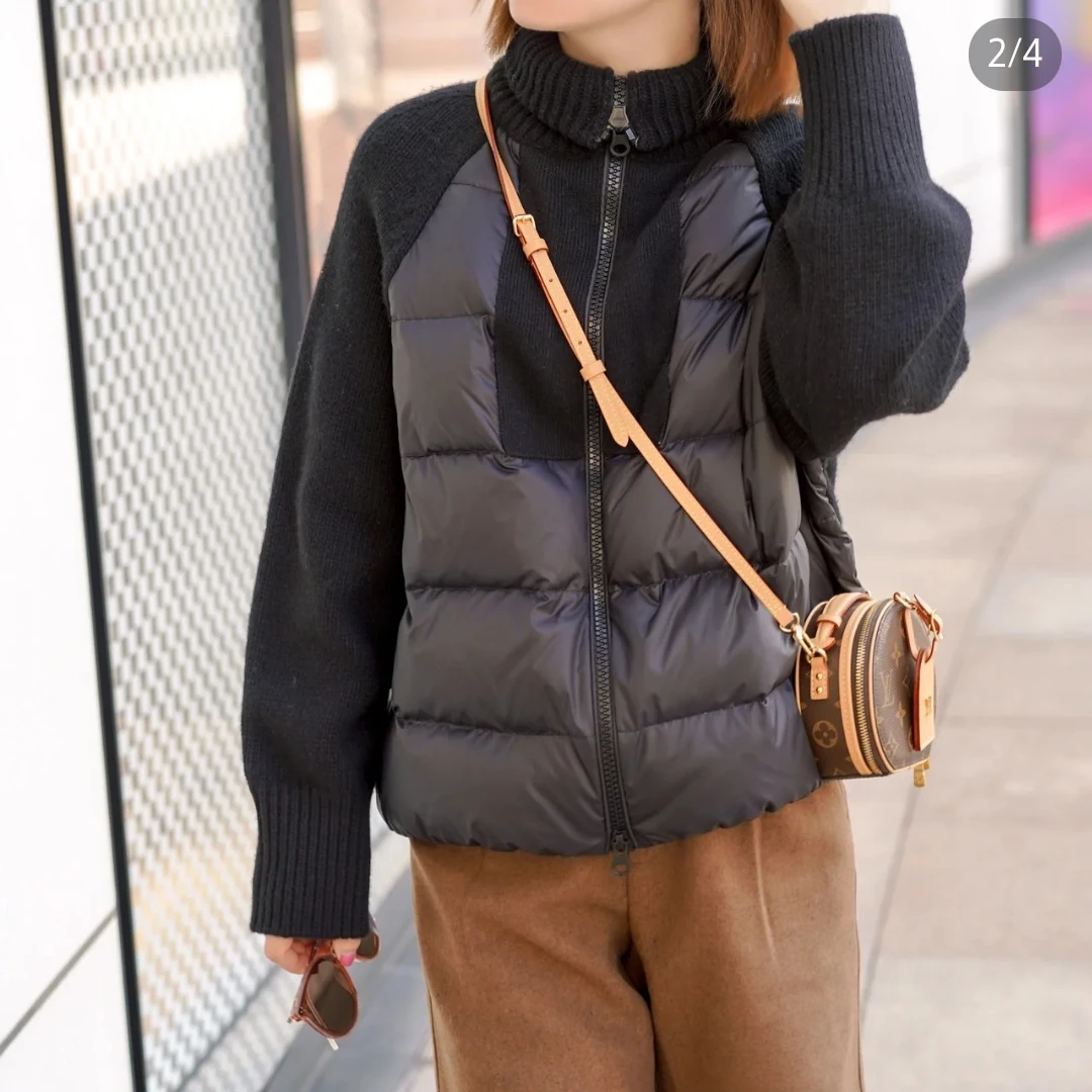 99新 MONCLER 盟可睐/羊绒拼接羽绒外套 M码 GM001836