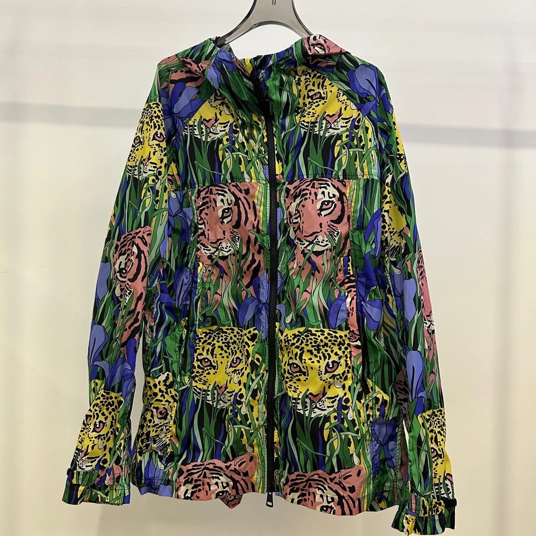 Gucci/古驰/印花复古冲锋衣外套 38码 99新 GM001274