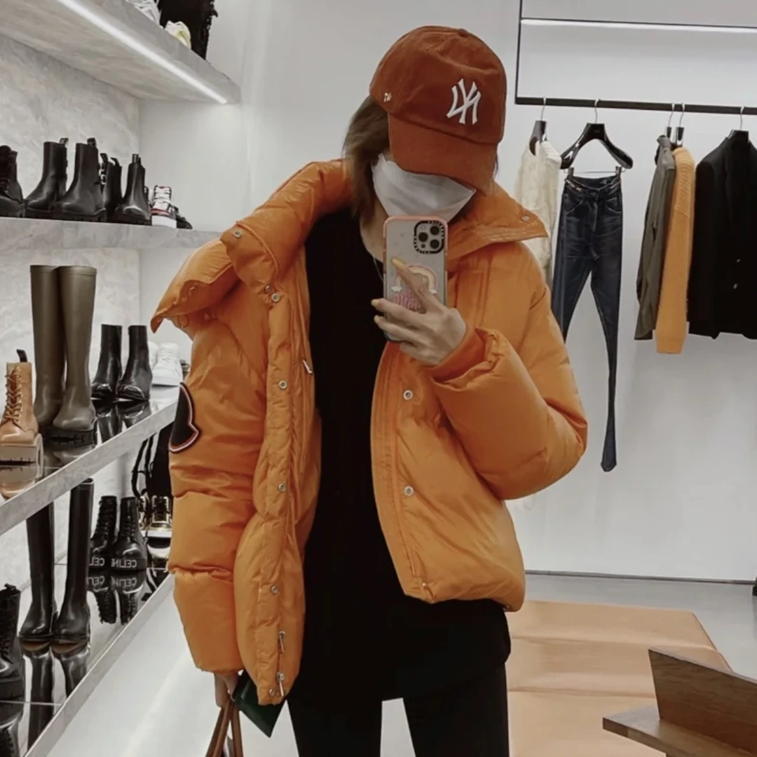 99新 MONCLER 盟可睐/蒙口/果粒橙配色连帽羽绒服 1码 GM000906