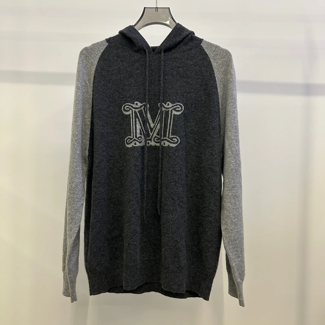 Maxmara/连帽插肩袖羊绒毛衣 S码 99新 GM001302