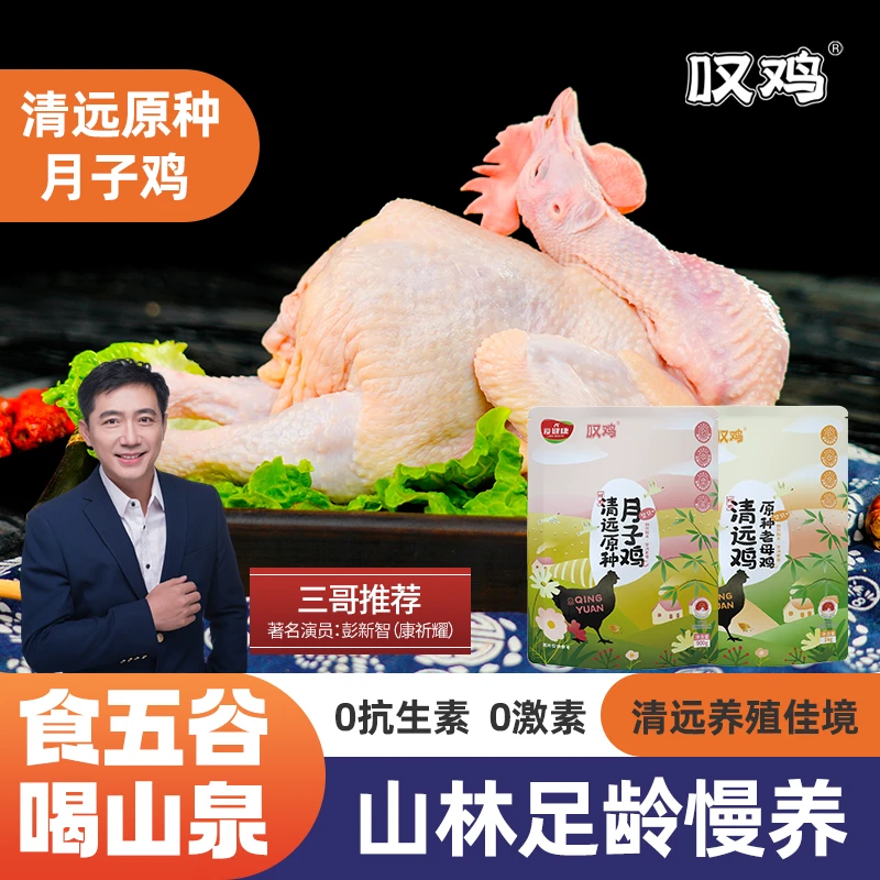 【月老组合】叹鸡甄选广东清远鸡优质保鲜月子鸡1.8斤老母鸡2斤