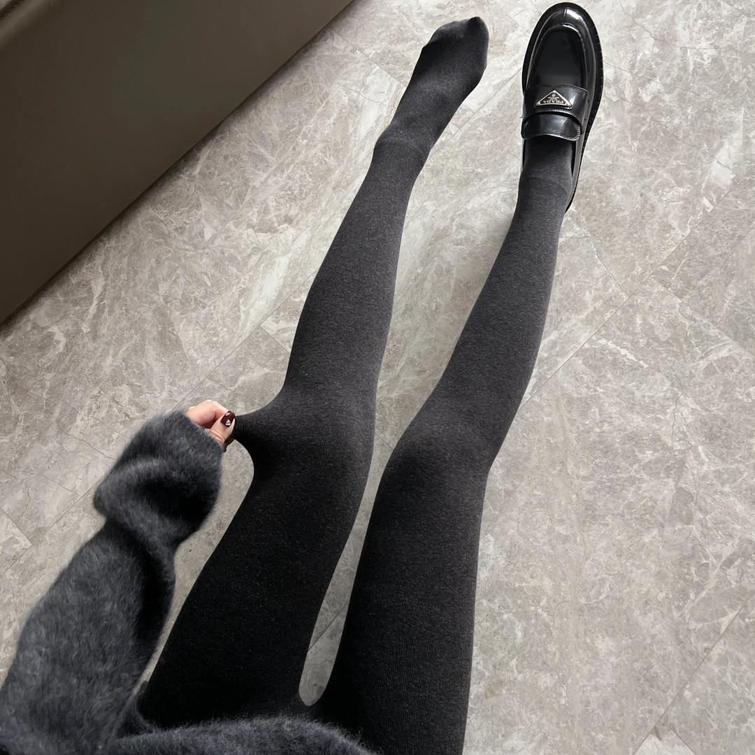 秋冬加绒压力显瘦连裤袜女外穿加厚打底裤保暖连脚袜