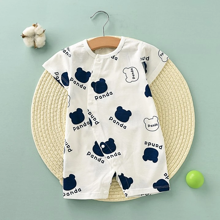 婴儿哈衣新生儿衣服宝宝连体衣包屁衣夏季爬服纯棉短袖薄款夏