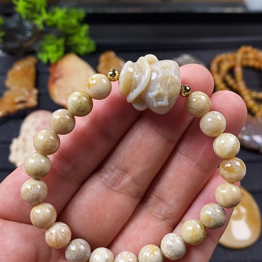 硅化玉颈饰未镶嵌11