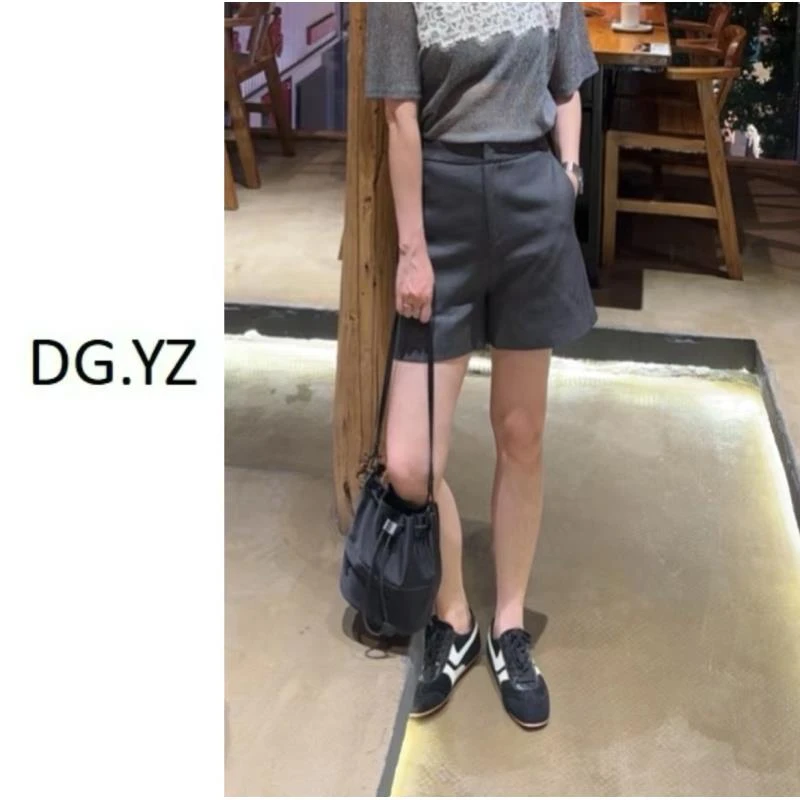 【樱子家】2304F高腰小A字垂感直筒休闲洋气西装短裤