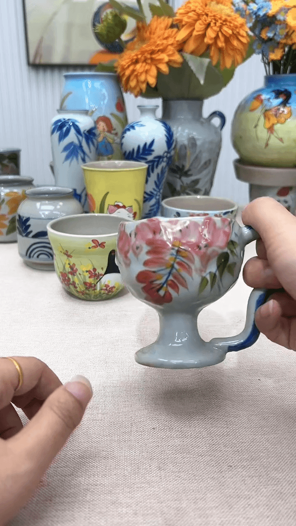 【闪购商品】罐高足杯  【红藤】